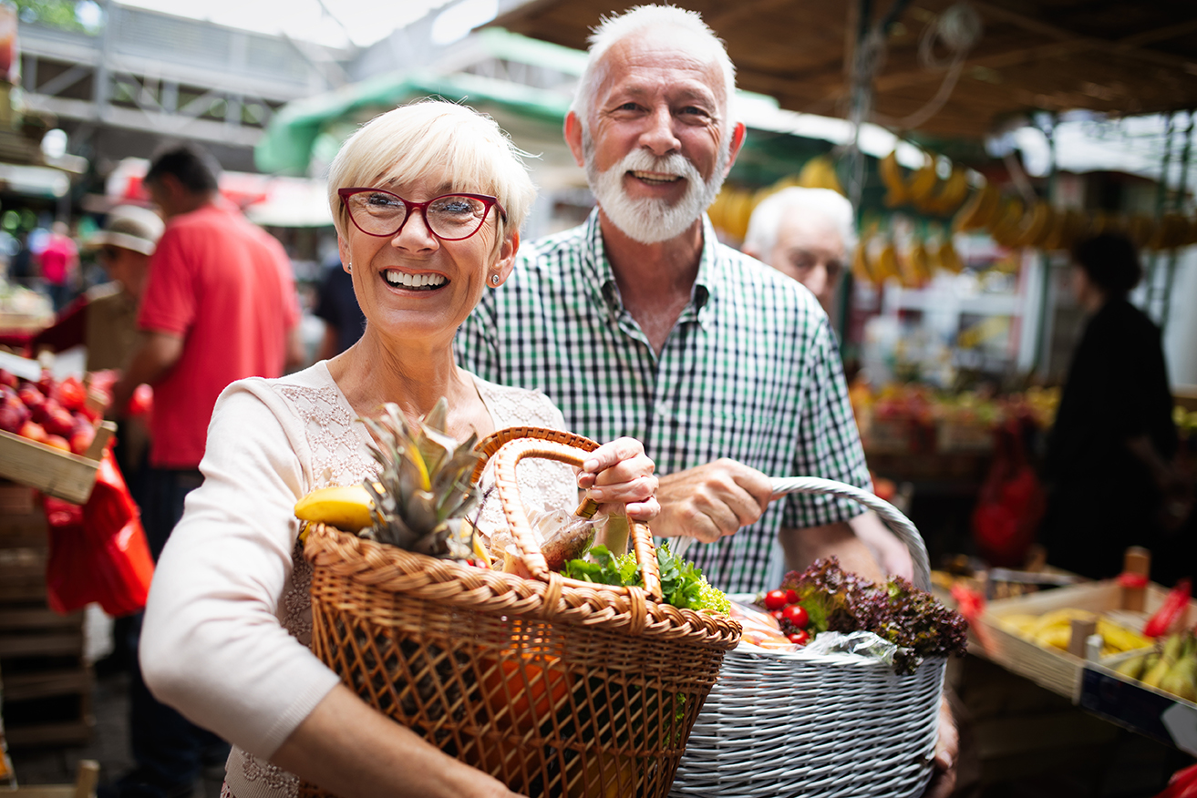 Activities for seniors - going to the farmer's market
